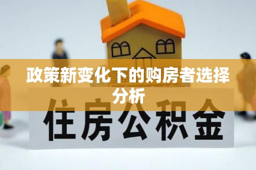 扎鲁特旗政策新变化下的购房者选择分析