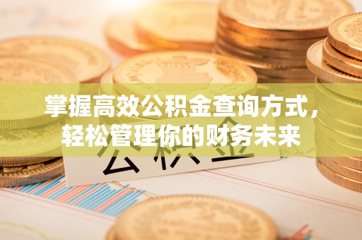 扎鲁特旗掌握高效公积金查询方式，轻松管理你的财务未来